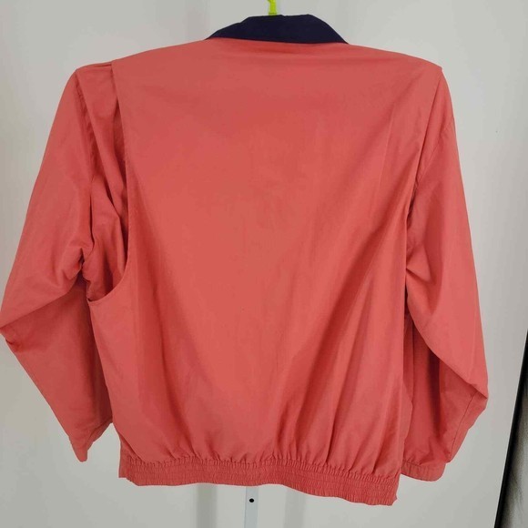 Andrew Carrington Pullover Windbreaker Size XL Salmon and Blue - Picture 4 of 4